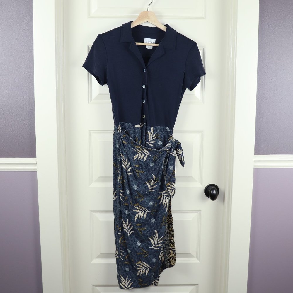 K.C. Spencer Soft Navy Hawaiian Shirtdress
